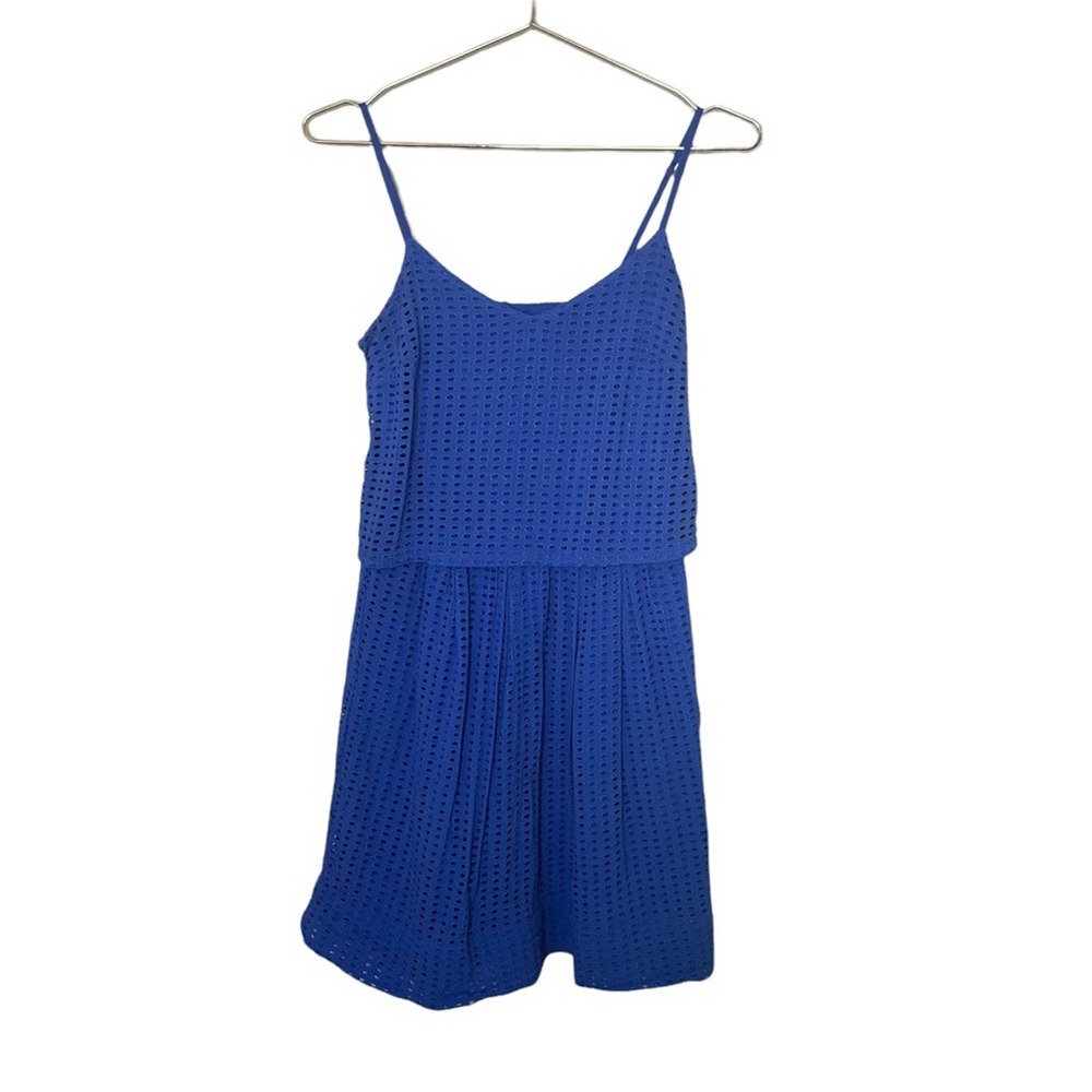 Madewell Blue Skylight Overlay Dress Size 2 Eyelet‎ Lace